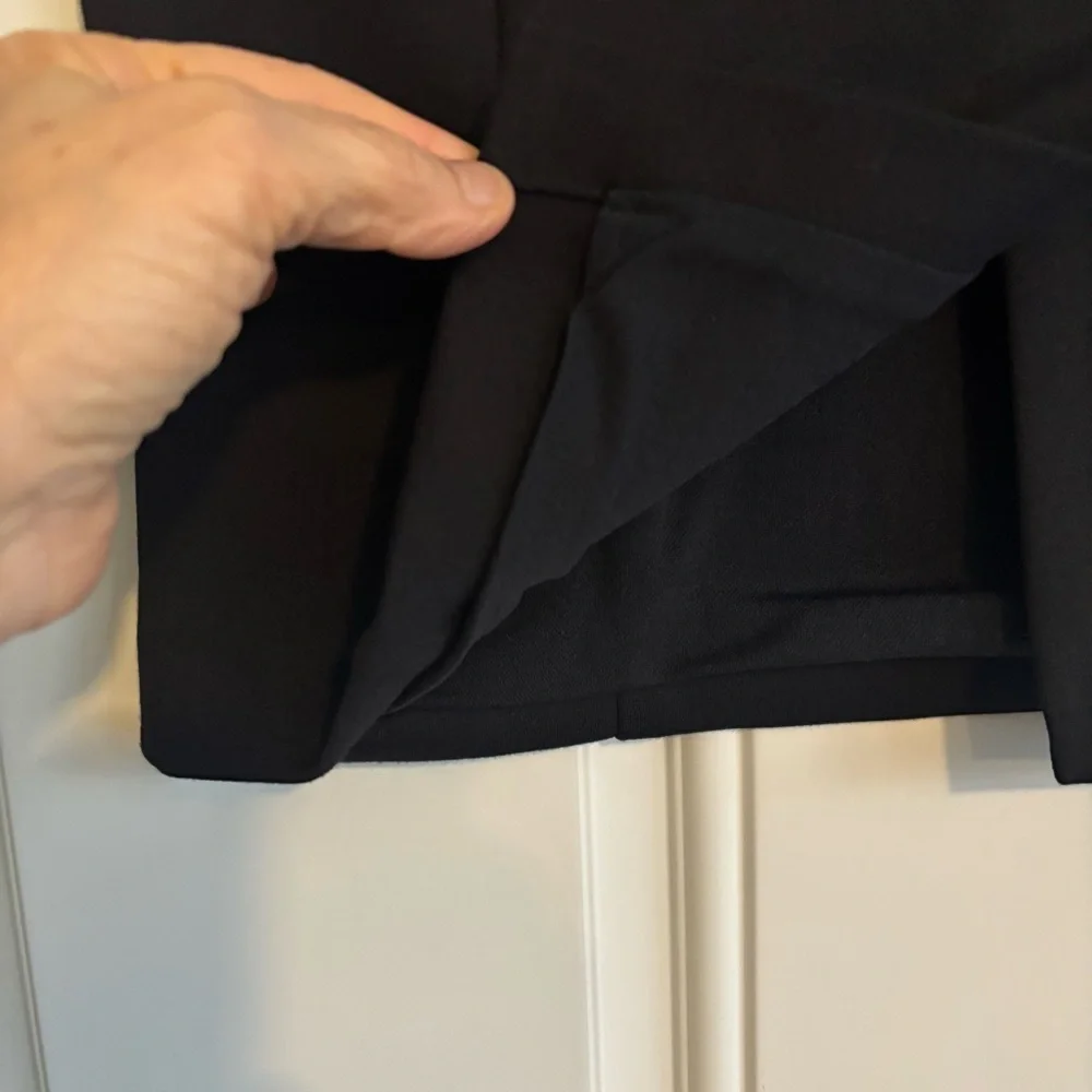 Michael Kors Classic Black Pencil Skirt With Gold Zipper Accents, Size 2